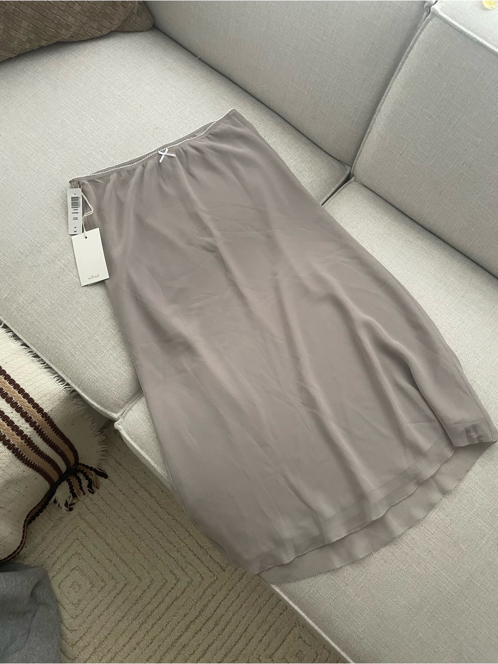 Wilfred choral chiffon grey skirt